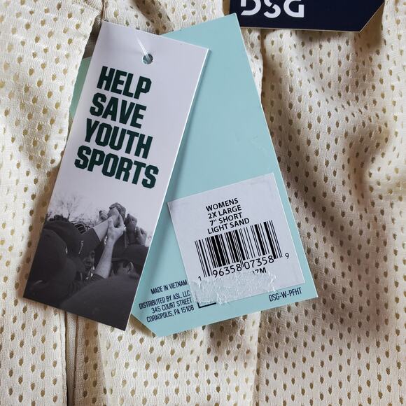 DSG Mid Rise Mesh Relaxed‎ Fit Shorts Light Sand Beige 7" Inseam Womens 2XL New - Picture 6 of 6